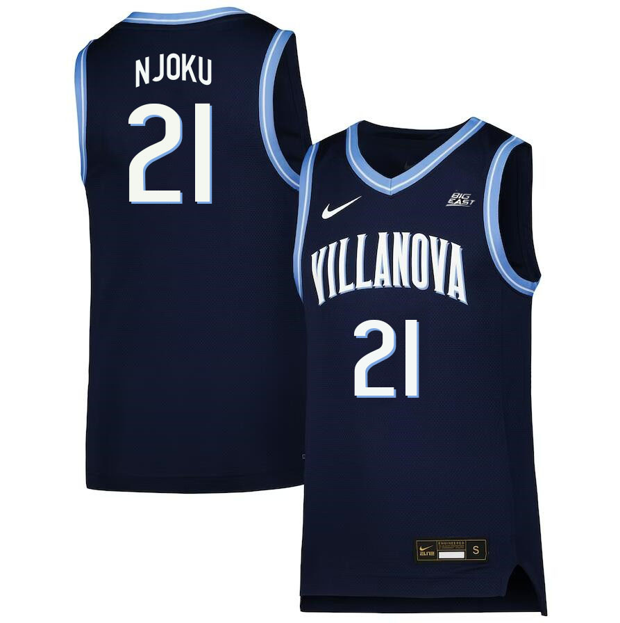 Men #21 Nnanna Njoku Willanova Wildcats College 2022-23 Basketball Stitched Jerseys Sale-Navy - Click Image to Close